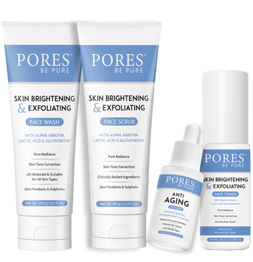 Skin Brightening Combo (Face Wash + Face Toner + Face Serum + Face Scrub)